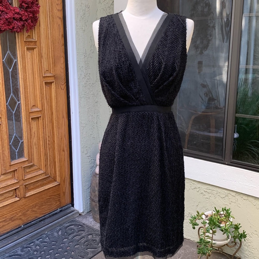 MAX & CLEO Black Sleeveless Midi Cocktail Party
